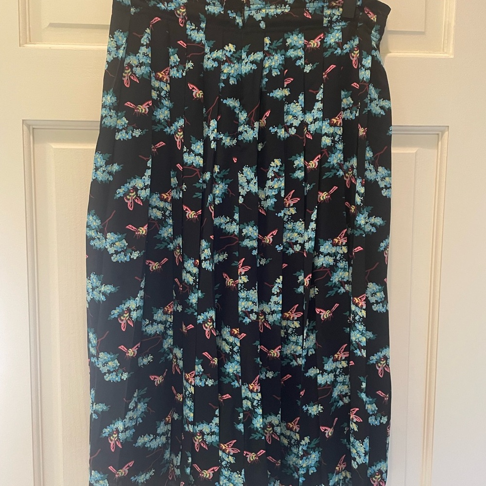 Floral Black Skirt